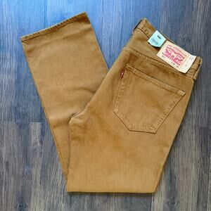 Levi’s 501 Original Jeans Tan Brown Khaki 100% Cotton 36x30